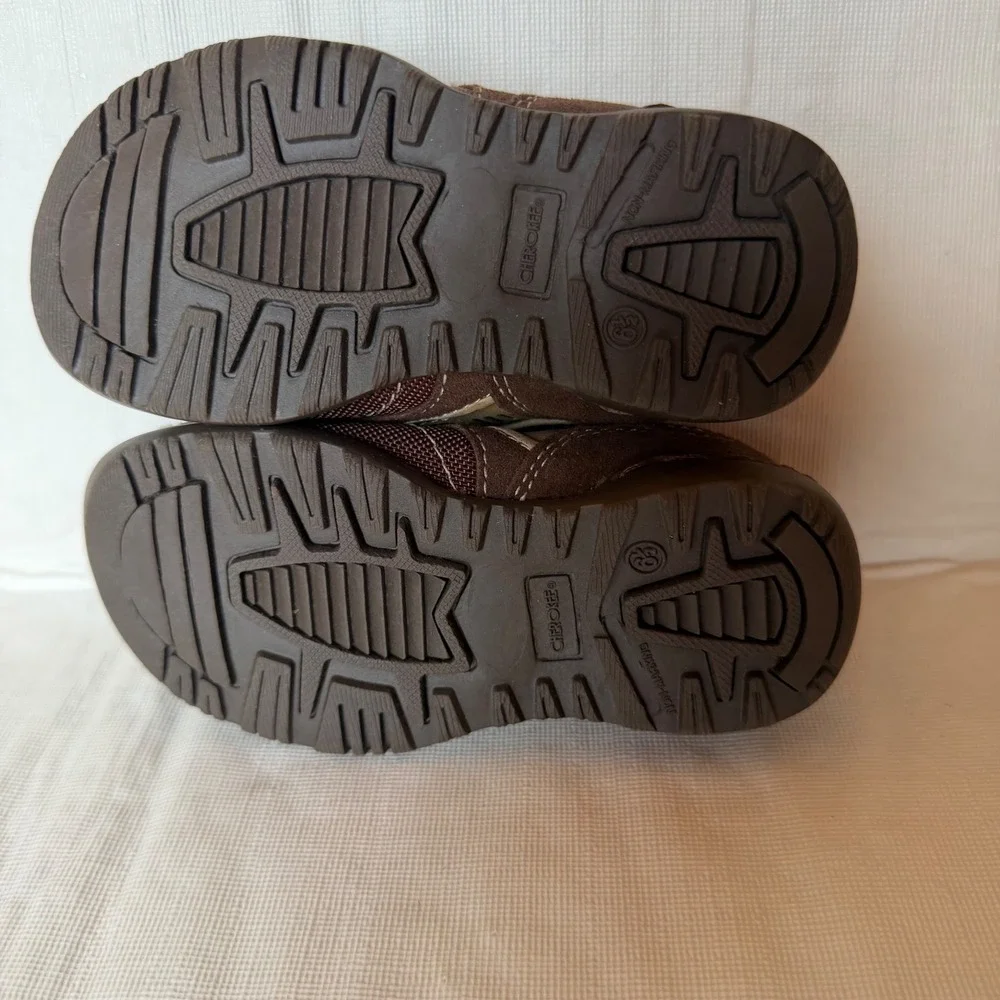 Cherokee Brown‎ Suede Mesh Boys Sneakers Shoes Size 6.5 Toddler